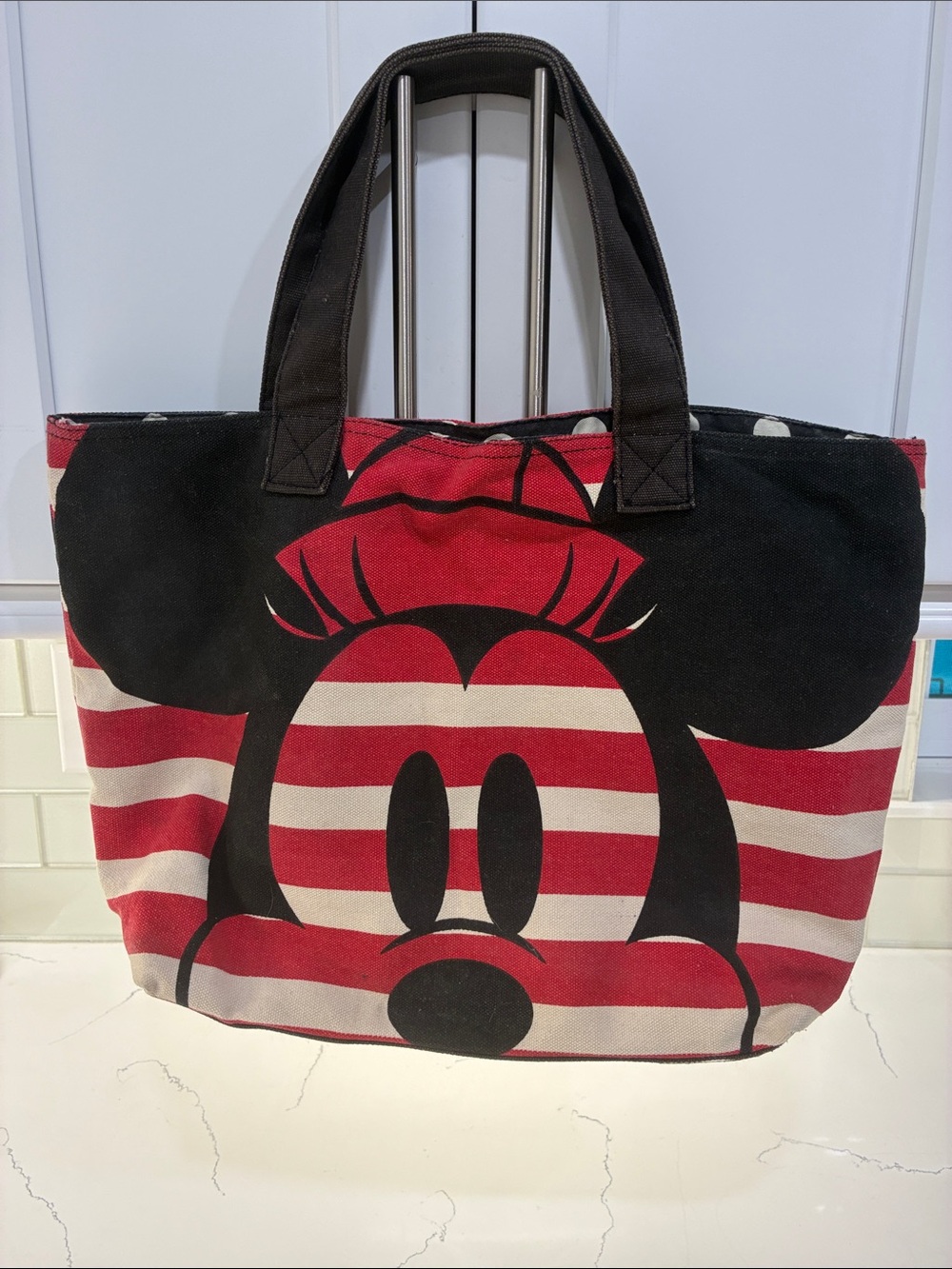 Disney Minnie Mouse Red & Black Canvas Tote